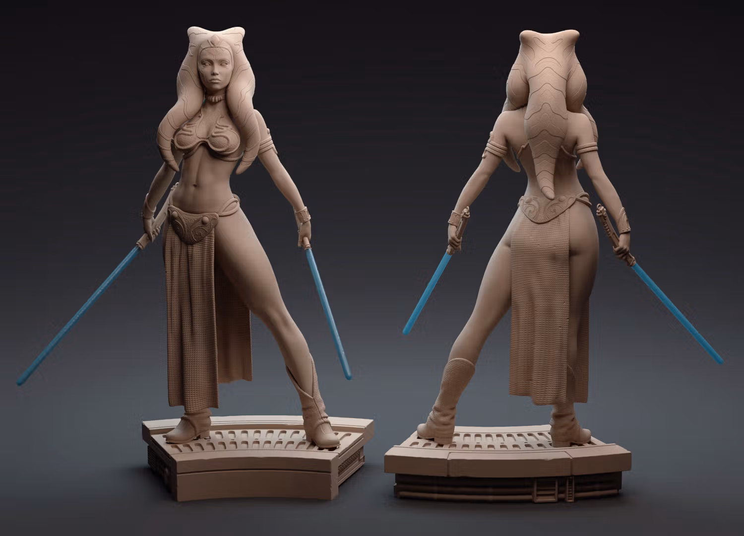 Ahsoka Statue | Star Wars Fanart von LacaSette SFW,NSFW 3d printed statue,3d printed,nsfw statue,3d printed figure,Ahsoka statue,Star Wars statue