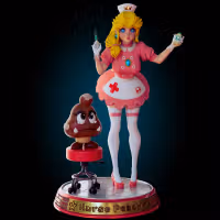 Princess Peach Nures Statue | Super Mario Fan Art by Officer Rhu SFW 3d printed statue,3d printed,nsfw statue,Princess Peach Statue,Super Mario Statue