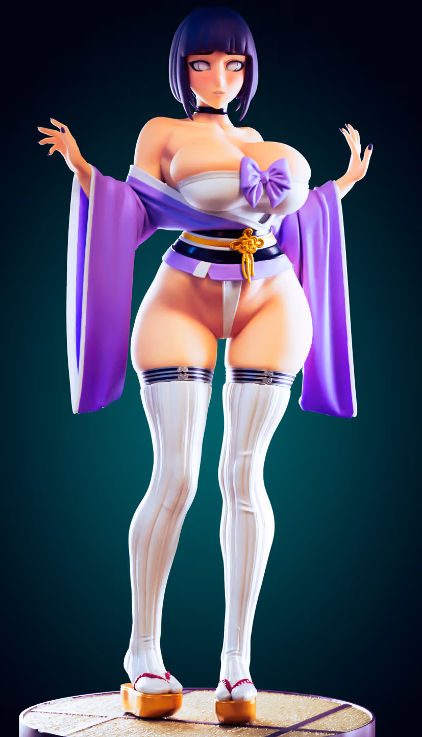 Statue Hinata Hyuga Kimono | Naruto Fan art par Officer Rhu SFW,NSFW,Futa 3d printed statue,3d printed,3d printed figure,Hinata Hyuga Statue,Naruto Statue,futa statue,futa figurines,futanari figurines,futanari statue,nsfw statue
