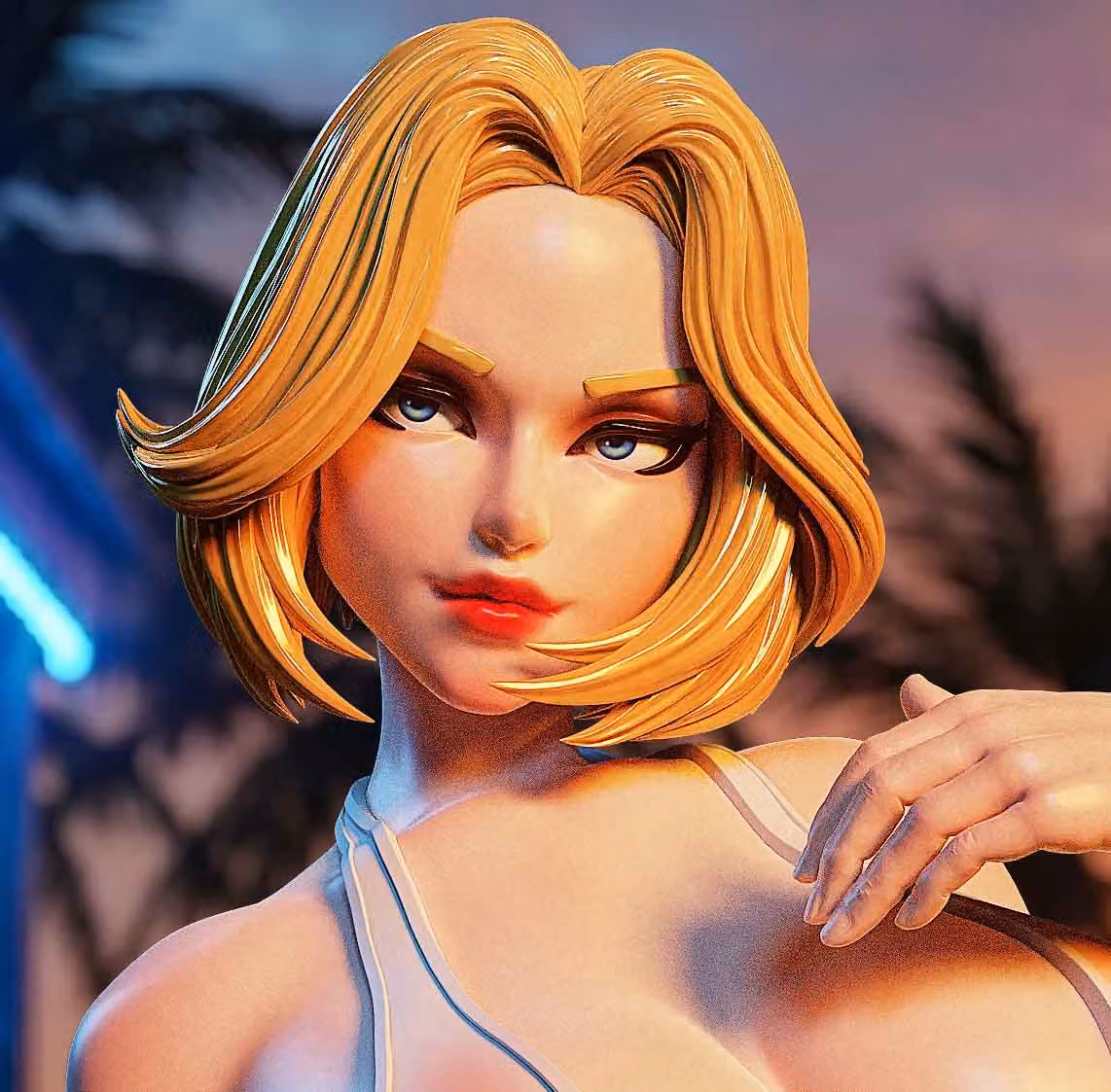 Power Girl Bikini Statue | DC Fan Art by PEACHFIGURE SFW,NSFW 3d printed statue,3d printed,nsfw statue,3d printed figure,Power Girl statue,dc statue