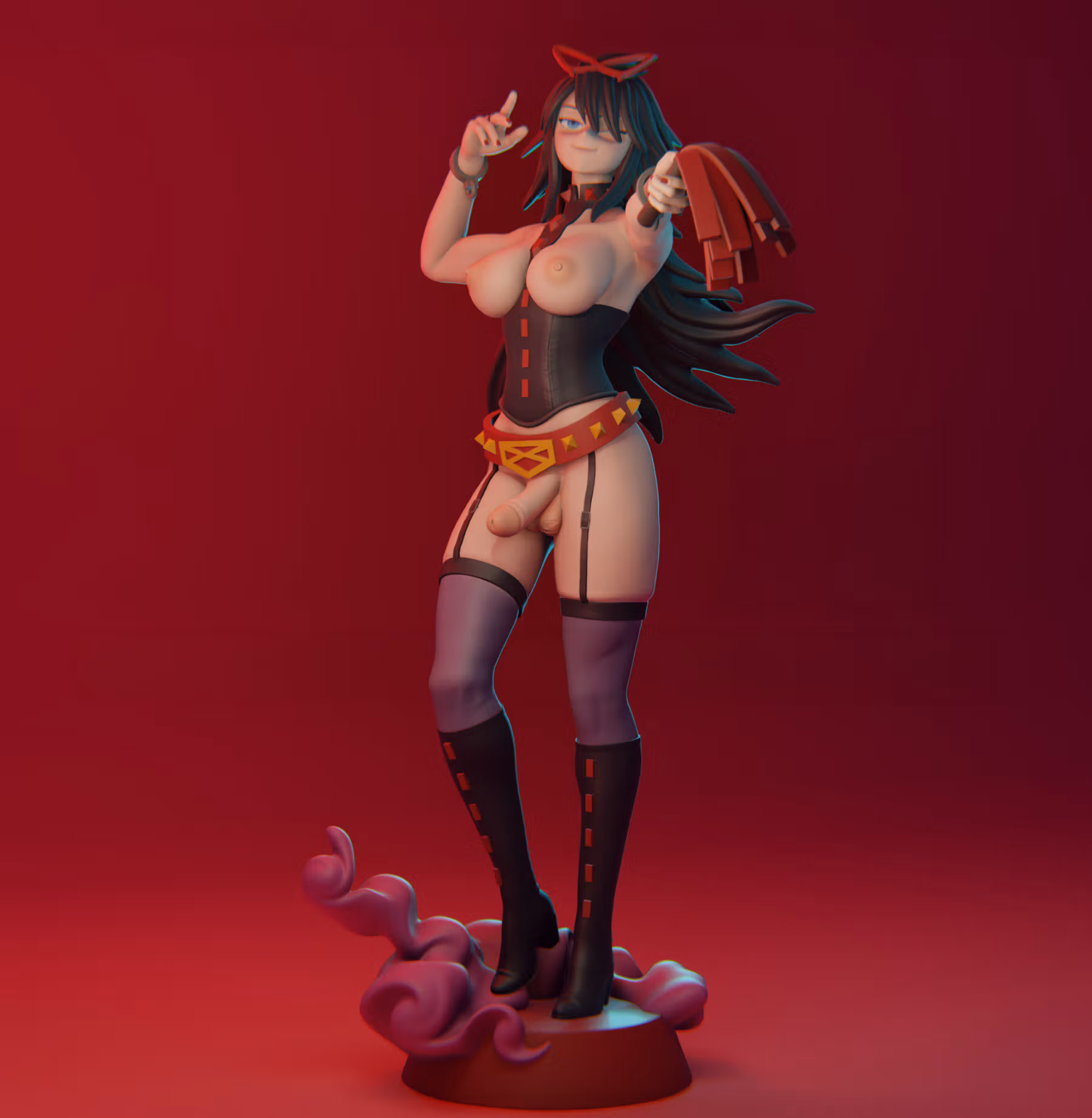 Miss Midnight Statue | My Hero Academia Fan Art by Magpie3d SFW,NSFW,Futa 3d printed statue,3d printed,3d printed figure,nsfw statue,futa statue,futa figurines,futanari figurines,futanari statue,My Hero Academia statue,Miss Midnight statue