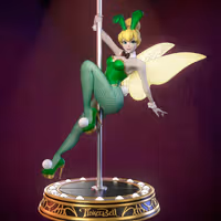 Estatua Tinker Bell Poledance | Peter Pan Fan art por Azaak3d SFW 3d printed statue,3d printed,sfw statue,Tinker Bell statue,Peter Pan Statue