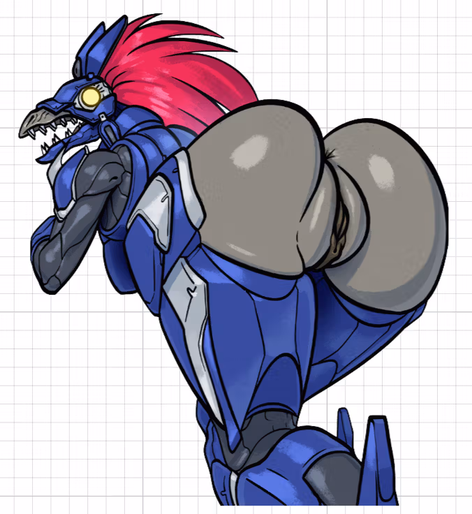 Kig-Yar Furry Girl Sticker | Halo Vinyl Sticker NSFW Halo Sticker,nsfw sticker,Kig-Yar sticker,Furry Girl stickers