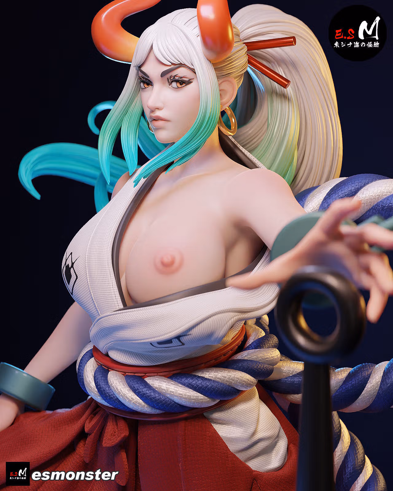 Figura Yamato | One Piece Fanart autorstwa E.S Monster SFW,NSFW 3d printed statue,3d printed,nsfw statue,3d printed figure,Yamato Statue,One Piece Statue