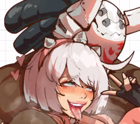 Elphelt Valentine x Nagoriyuki Sticker | Guilty Gear Vinyl Sticker NSFW stickers,Guilty Gear sticker,Elphelt Valentine sticker,Nagoriyuki sticker,nsfw sticker