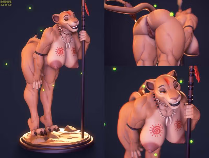 Sarabi Statue | The Lion King Fanart von Evil Crivl NSFW 3d printed statue,3d printed,nsfw statue,3d printed figure,Sarabi Statue,The Lion King,furry statue