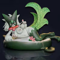 Statue Luscious Meowscarada Furry | Pokemon Fan art par Onagaba SFW,NSFW 3d printed statue,3d printed,3d printed figure,Meowscarada Statue,Pokémon Statue,nsfw statue,furry statue