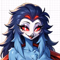 Stolas Blue Furry Girl Sticker | Helluva Boss Vinyl Sticker NSFW Helluva Boss,nsfw sticker,Stolas Blue Furry Girl sticker,furry stickers