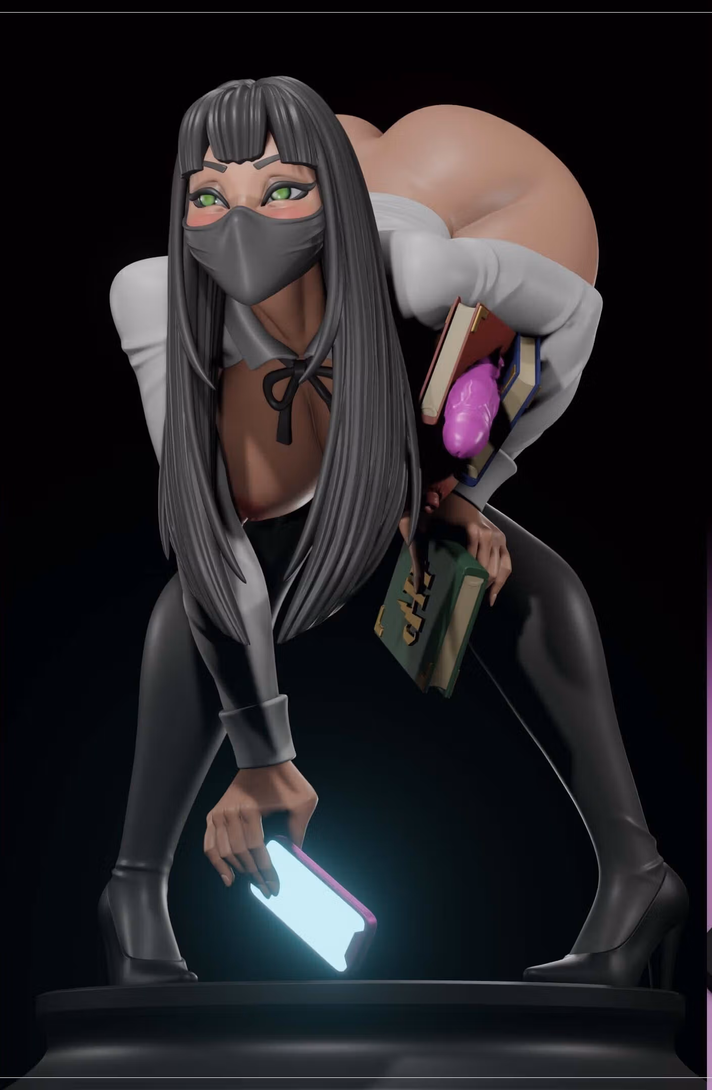 Office Girl Statue | Original Fanart von Digital Dark SFW,NSFW,Futa 3d printed statue,3d printed,nsfw statue,futa statue,futa figurines,futanari figurines,futanari statue,3d printed figure,Office Girl Statue