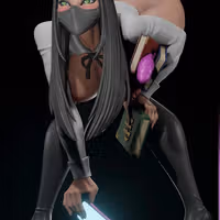 Office Girl Statue | Original Fanart von Digital Dark SFW,NSFW,Futa 3d printed statue,3d printed,nsfw statue,futa statue,futa figurines,futanari figurines,futanari statue,3d printed figure,Office Girl Statue