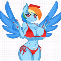 Rainbow Dash Peace Signal Furry Sticker | My Little Pony Vinyl Sticker SFW,NSFW,Futa furry sticker,nsfw sticker,futanari sticker,Rainbow Dash,mlp sticker,My Little Pony sticker,futa sticker