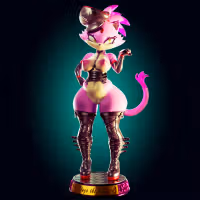 Blaze the Cat Statue | Sonic Fan Art by Officer Rhu SFW,NSFW,Futa 3d printed,Blaze the Cat statue,futa statue,Sonic statue,furry statue,nsfw statue,futa figurines,futanari figurines,futanari statue