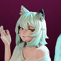 Statua Yani Neko | Chainsmoker Cat Fan art di PEACHFIGURE SFW,NSFW 3d printed statue,3d printed,nsfw statue,3d printed figure,Chainsmoker Cat statue,Yani Neko statue,furry statue