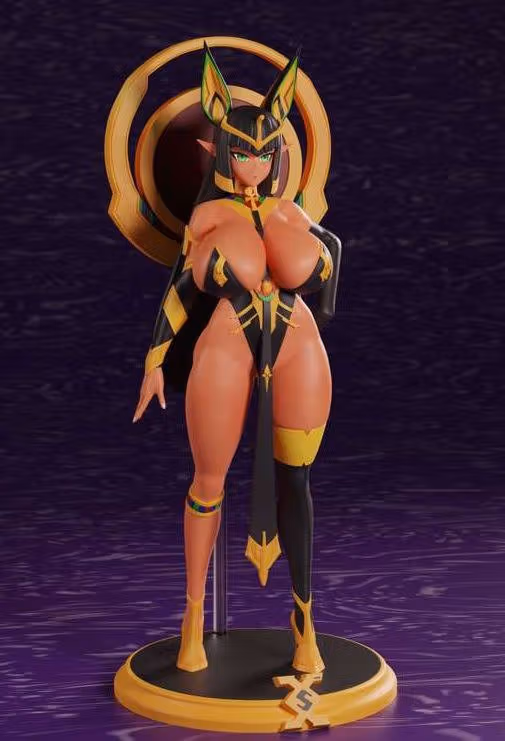Sekhmet of Death Statue | Last Origin Fanart von PolyBitsArt SFW,NSFW 3d printed statue,3d printed,nsfw statue,3d printed figure,Sekhmet of Death Statue,Last Origin Statue