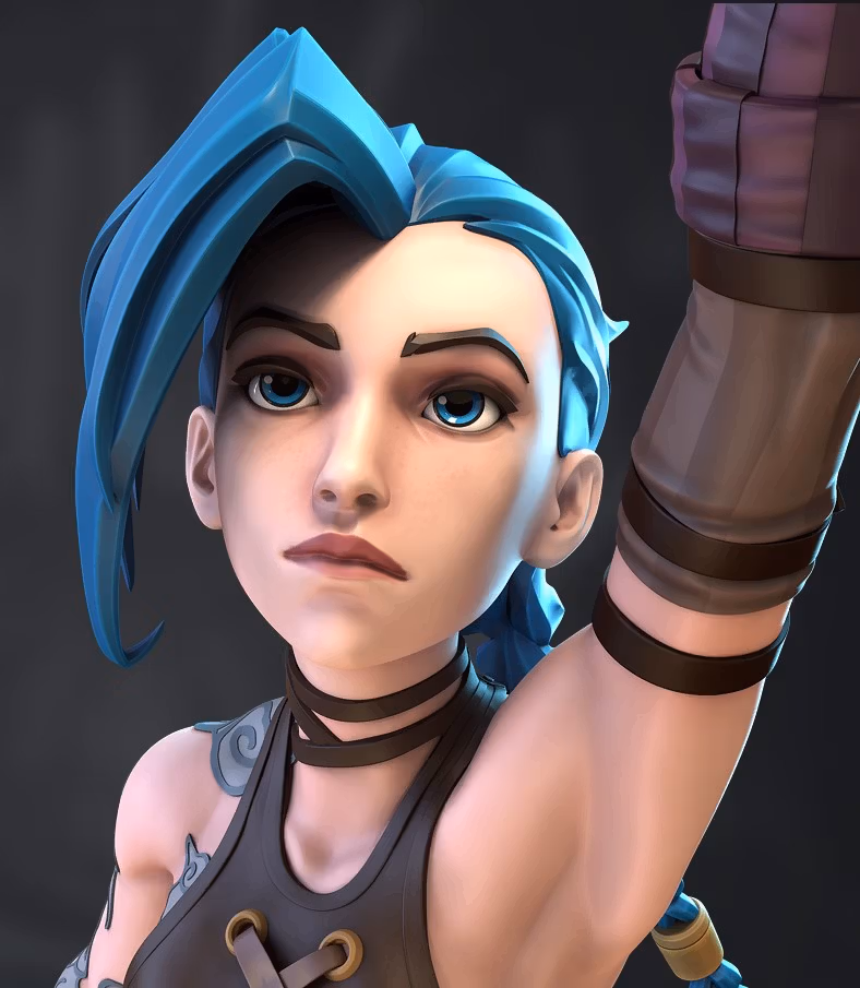 Jinx Statue | Arcane Fan Art by Azerama SFW,NSFW 3d printed,3d printed statue,nsfw statue,Jinx statue,league of legends Statue,Arcane statue