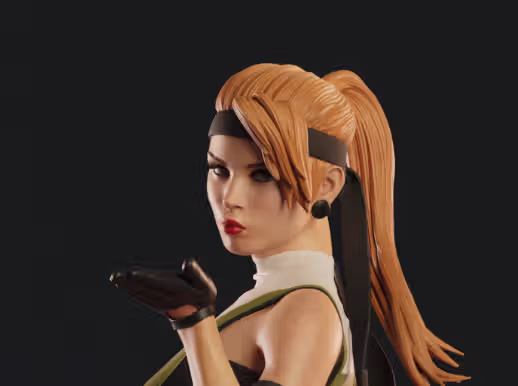 Sonya Blade Statue | Mortal Kombat Fan Art by Abe3D SFW,NSFW 3d printed statue,nsfw statue,Sonya Blade statue,mortal kombat,3d printed figure,3d printed