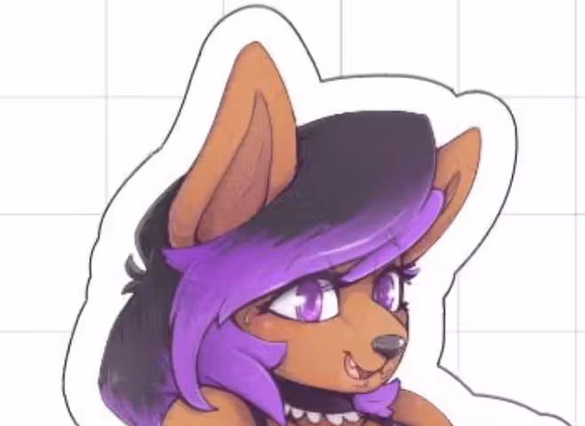 Maid 2 furry girl Sticker | Original Vinyl Sticker SFW maid furry,furry sticker,maid sticker,sfw sticker