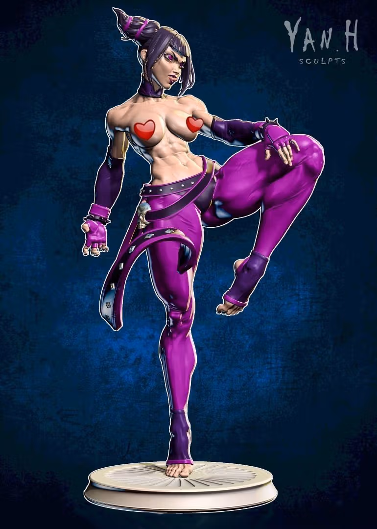 Juri Statue | Street Fighter Fanart von Yan-H SFW,NSFW 3d printed statue,3d printed,nsfw statue,3d printed figure,Juri statue,Street Fighter statue
