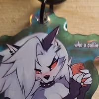 Loona Femdom Keychain | Helluva Boss Acrylic Keychain NSFW loona nsfw,loona keychain,furry keychain,Helluva Boss,nsfw keychain