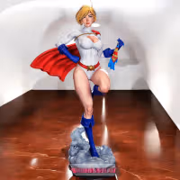 Power Girl Statue | DC Fan Art by PEACHFIGURE SFW,NSFW 3d printed statue,3d printed,nsfw statue,3d printed figure,Power Girl statue,DC statue