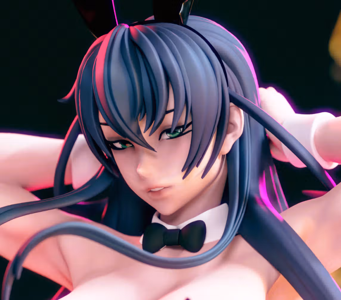 Igawa Asagi Bunny Suit Statue | Taimanin Murasaki Fan Art by Momoji3d SFW,NSFW 3d printed statue,3d printed,nsfw statue,Taimanin Murasaki statue,Igawa Asagi statue