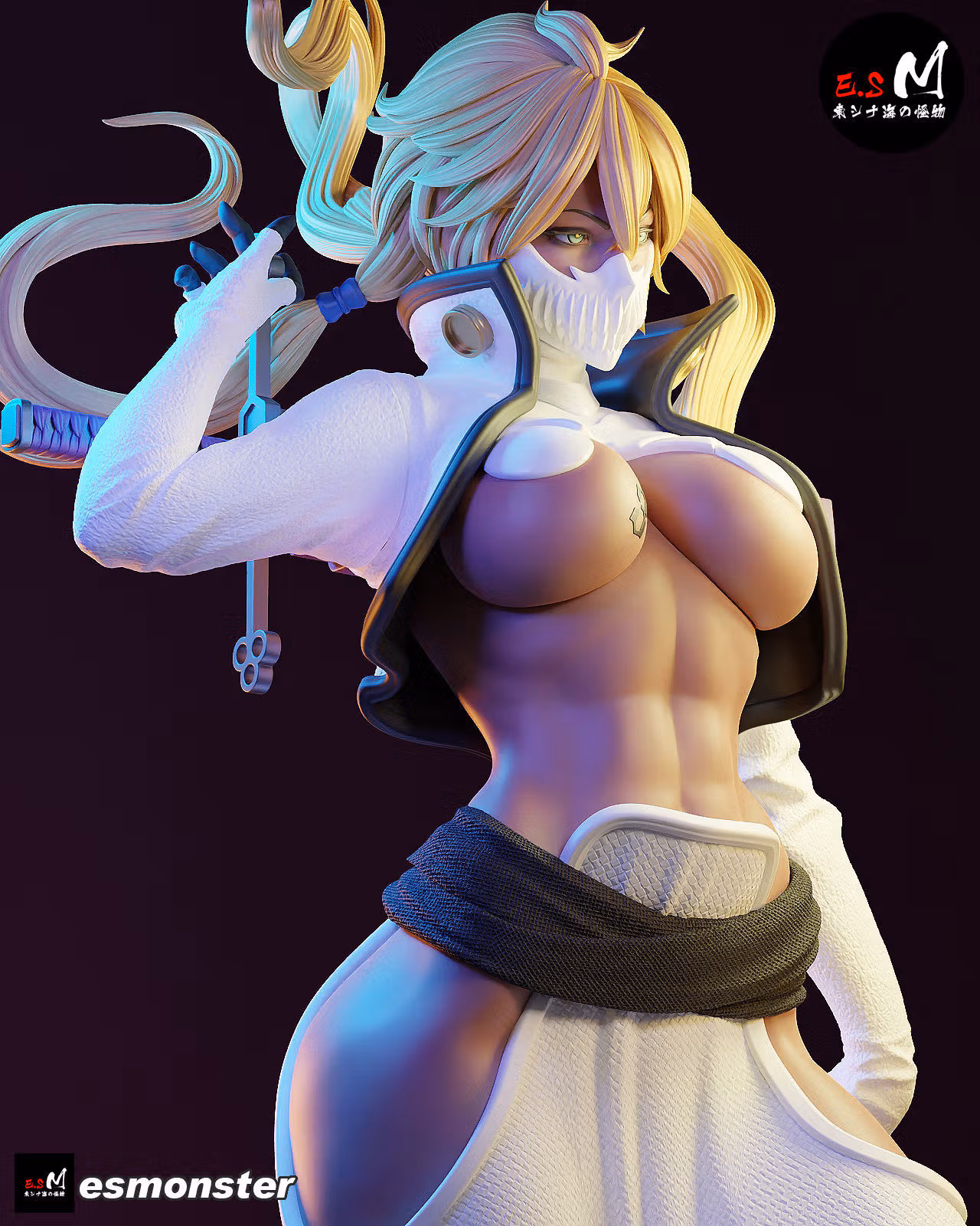 Tear Halibe Statue | Bleach Fan Art by E.S Monster SFW,NSFW 3d printed statue,3d printed,nsfw statue,3d printed figure,Tear Halibe Statue,Bleach Statue