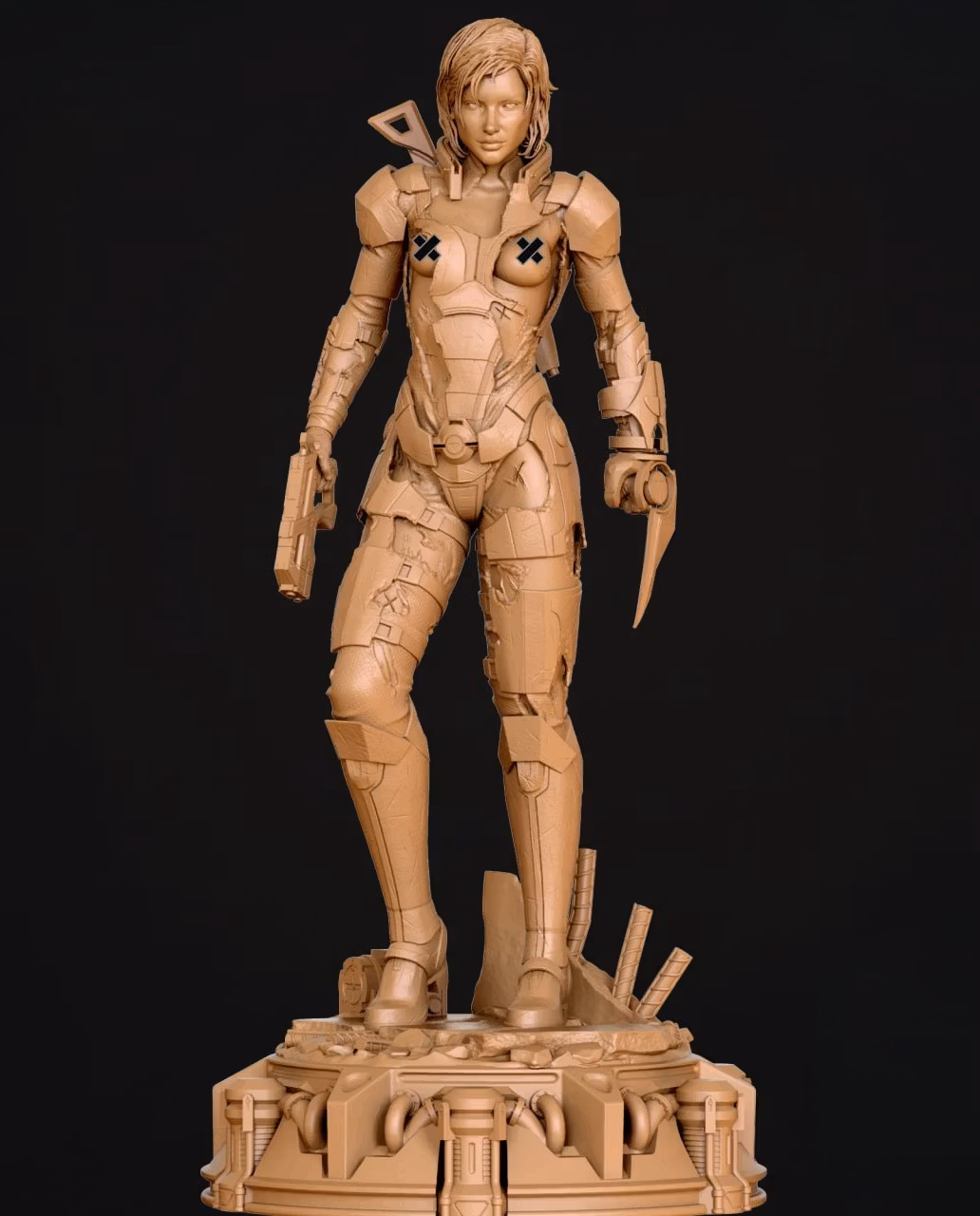 Estatua Commander FemShep | Mass Effect Fan art por OXO3D SFW,NSFW 3d printed statue,Mass Effect statue,3d printed,Commander FemShep Statue,3d printed figure,nsfw statue