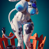 Cowbot Mecha Girl Furry Statue | Monster Girl Fanart von Officer Rhu SFW,NSFW 3d printed statue,3d printed,3d printed figure,Cowbot Mecha Girl Statue,Monster Girl Statue,nsfw statue,furry statue