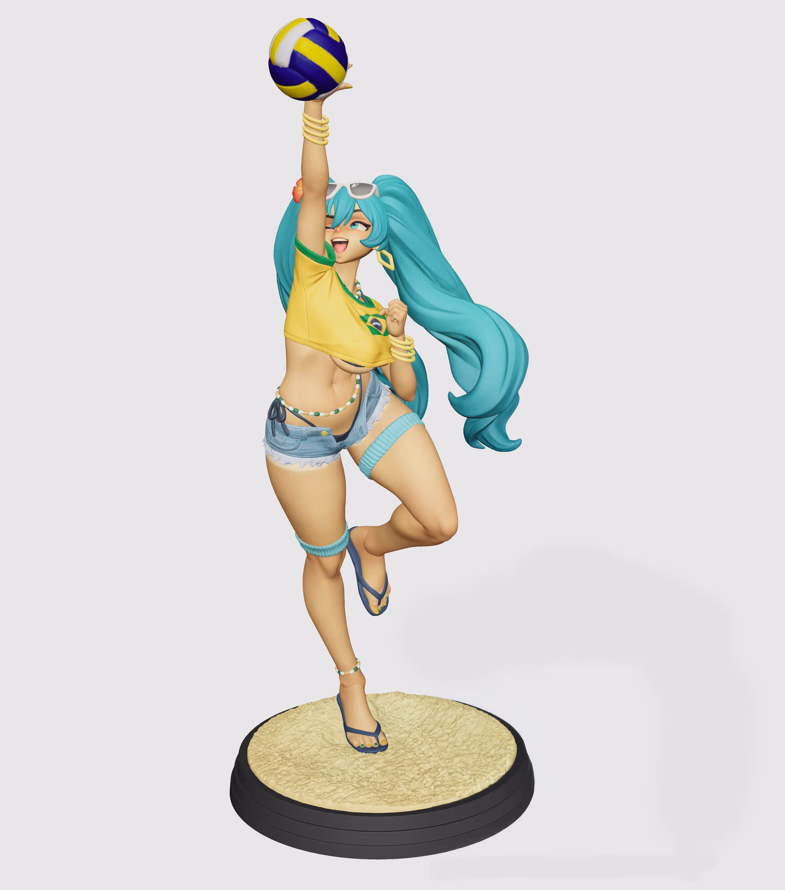 Statua Brazilian Miku | Vocaloid Fan art di Freyas Fantasys SFW,NSFW,Futa 3d printed statue,3d printed,3d printed figure,Vocaloid Statue,Brazilian Miku Statue,nsfw statue,futa figurines,futanari figurines,futanari statue,futa statue