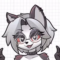 Pegatina Loona Cute With Glasses | Helluva Boss Pegatina de vinilo NSFW loona nsfw,loona sticker,furry sticker,SFW stickers,Helluva Boss,NSFW stickers