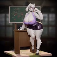 Toriel Teacher Furry Statue | Undertale Fanart von Onagaba SFW,NSFW 3d printed statue,3d printed,3d printed figure,Toriel Statue,Undertale Statue,nsfw statue,furry statue