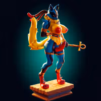 Mega Lucario Thicc Egyptian Mommy Statue | Pokemon Fanart von Officer Rhu SFW,NSFW,Futa 3d printed,Lucario statue,futa statue,pokemon statue,furry statue,nsfw statue,futa figurines,futanari figurines,futanari statue