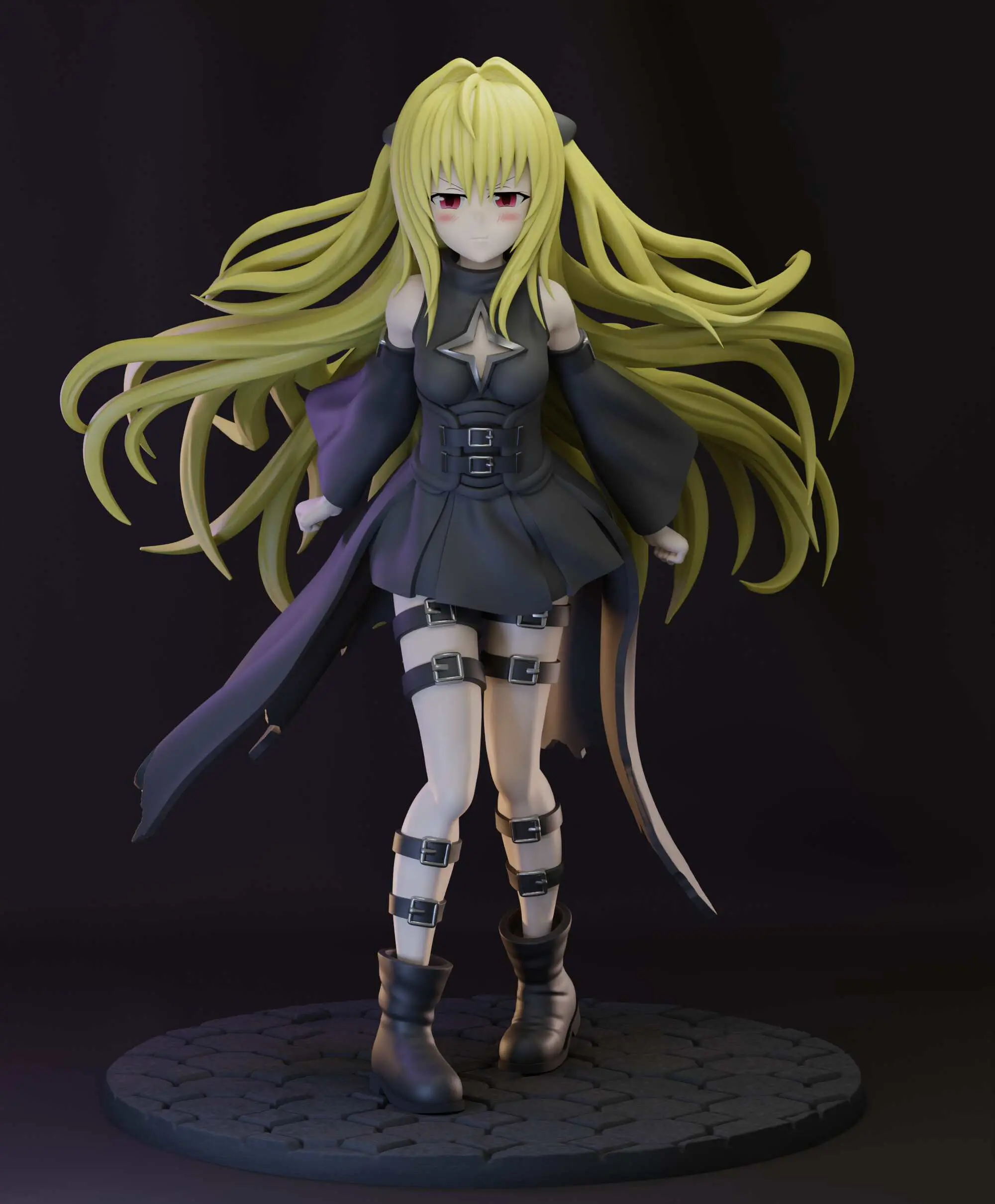 Statue Golden Darkness | To Love-Ru Fan art par MoonFigures SFW 3d printed,3d printed statue,To Love-Ru Statue,Konjiki no Yami Statue,Golden Darkness Statue,3d printed figure