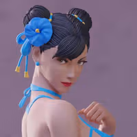 Chun-Li Bikini Statue | Street Fighter Fan Art by Abe3D SFW 3d printed statue,chun-li ,street fighter,3d printed figure,3d printed