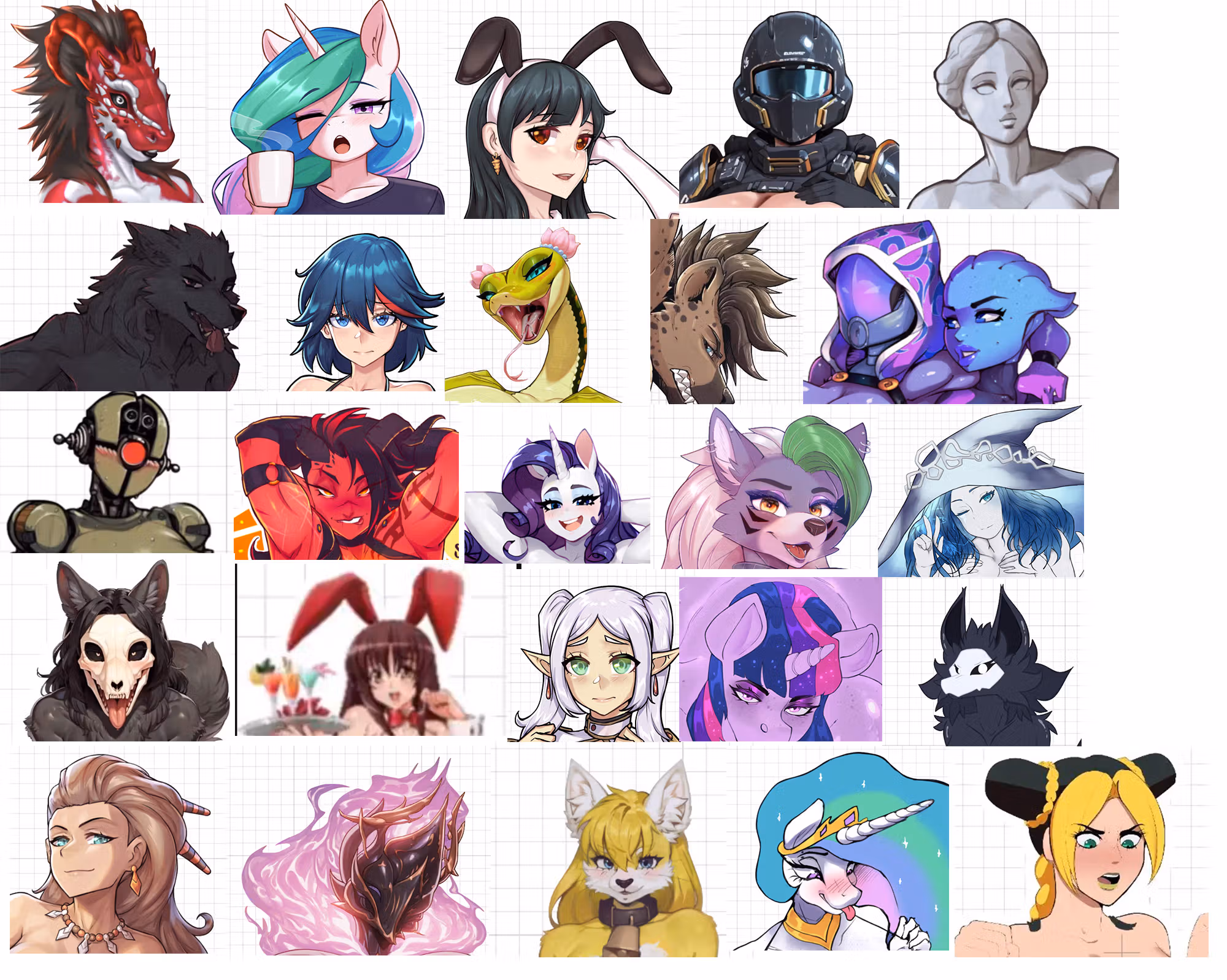 Mixed Mega Pack Sticker | Original Vinyl Sticker SFW And NSFW nsfw sticker,furry sticker,loona sticker,sfw sticker