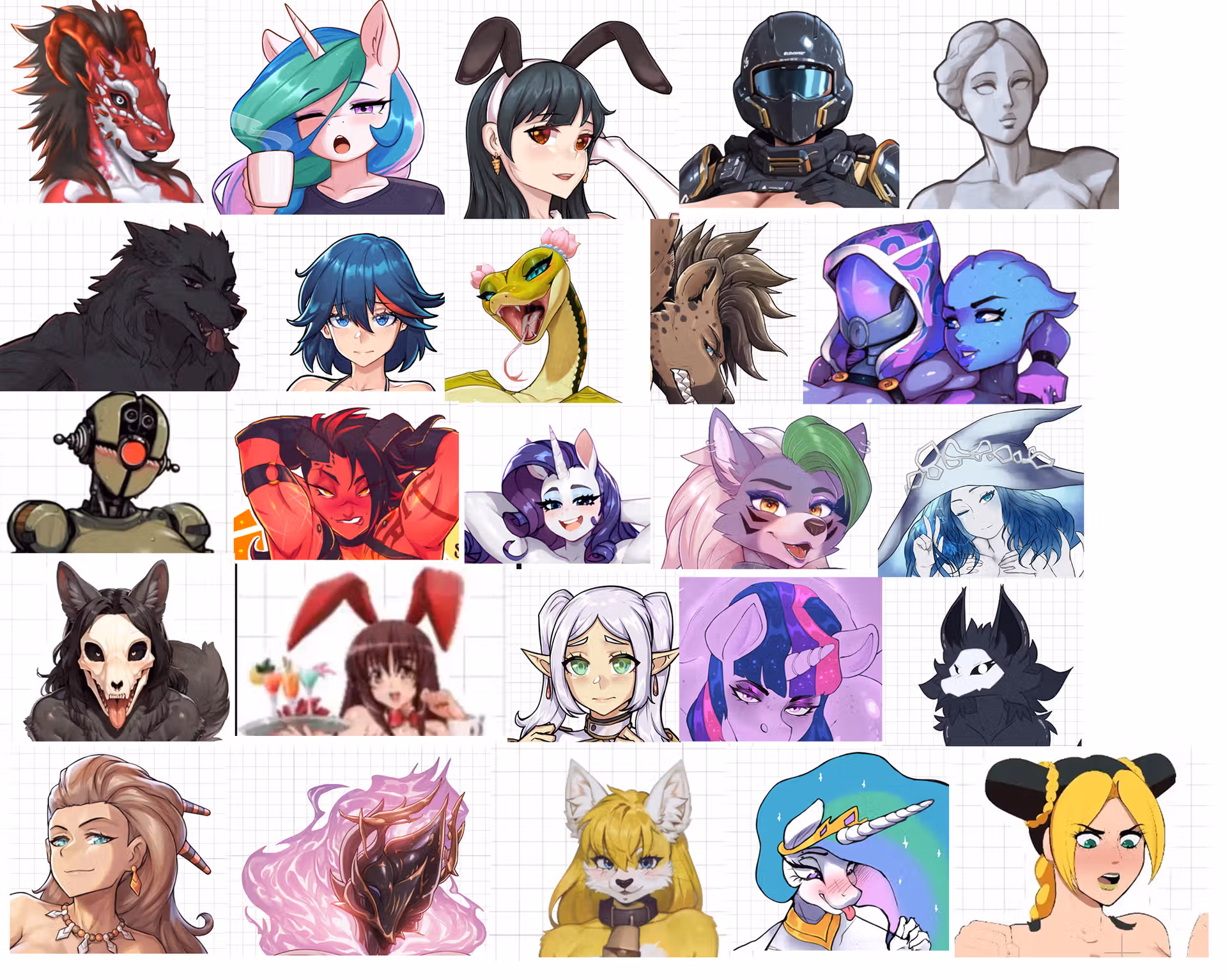 Mixed Mega Pack Sticker | Original Vinyl Sticker SFW And NSFW nsfw sticker,furry sticker,loona sticker,sfw sticker