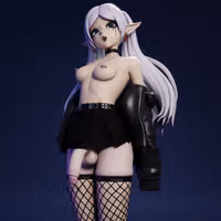 Goth Frieren Statue | Frieren: Beyond Journey's End Fan Art by FunserviceSTL SFW,NSFW,Futa 3d printed statue,nsfw statue,Frieren statue,Frieren: Beyond Journey's End Statue,3d printed figure,3d printed,futa figurines,futanari figurines,futanari statue,futa statue