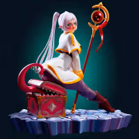 Frieren Super Thick Statue | Frieren: Beyond Journey's End Fan Art by Officer Rhu SFW,NSFW 3d printed,Frieren Super Thick statue,Frieren: Beyond Journey's End statue,furry statue,nsfw statue
