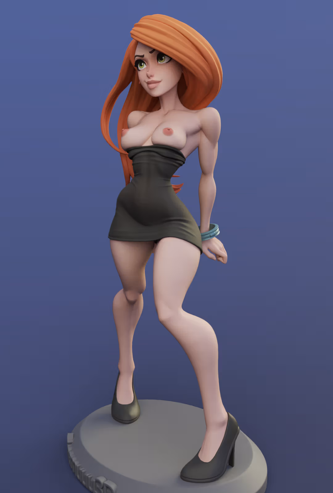 Kim Possible Statue | Kim Possible Fanart von Dinamuuu3d SFW,NSFW 3d printed statue,3d printed,Kim Possible Statue ,3d printed figure,nsfw statue