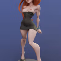 Kim Possible Statue | Kim Possible Fanart von Dinamuuu3d SFW,NSFW 3d printed statue,3d printed,Kim Possible Statue ,3d printed figure,nsfw statue