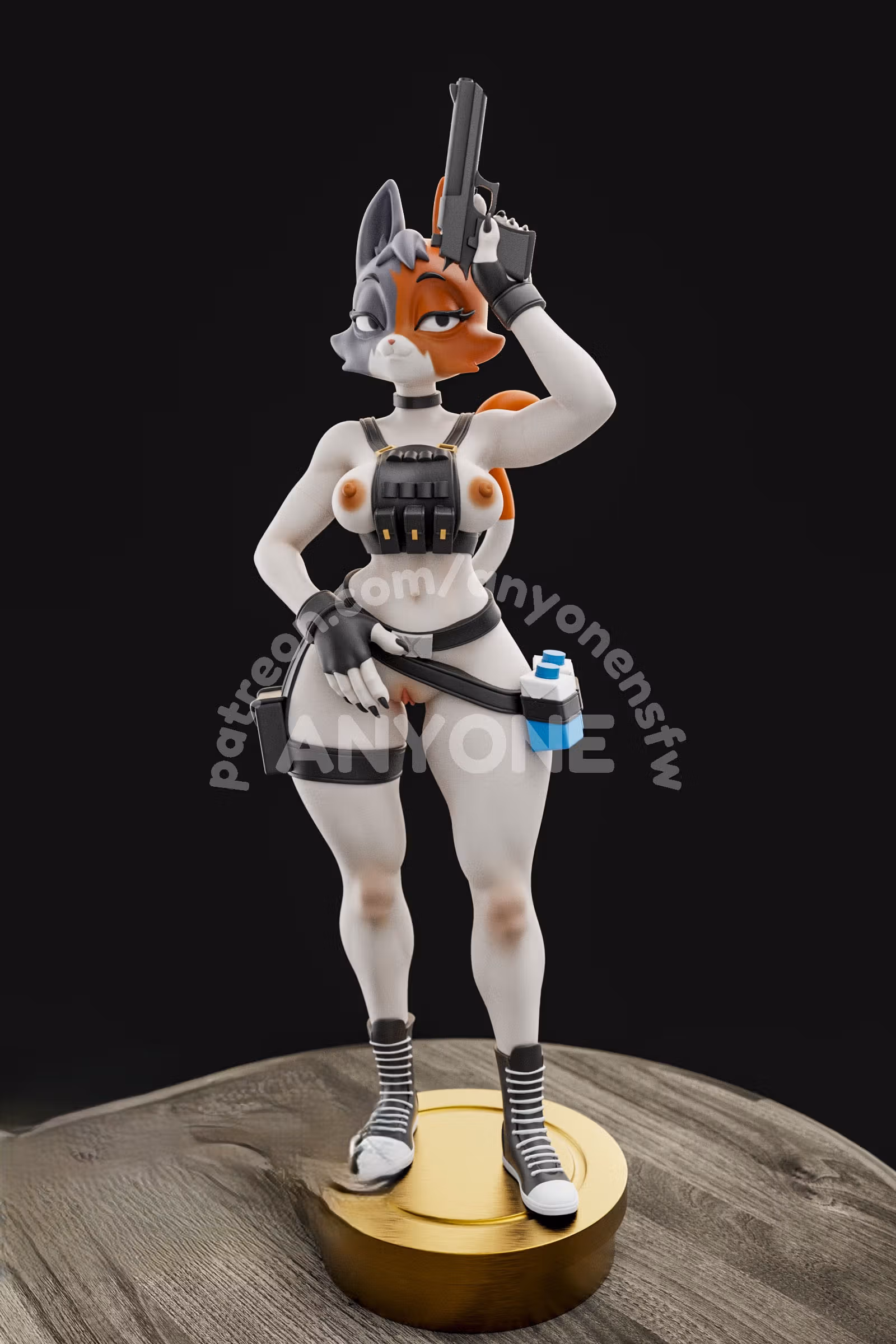 Statue Meowdy Pardner Furry | Fortnite Fan art par Anyonensfw SFW,NSFW 3d printed statue,3d printed,nsfw statue,3d printed figure,Meowdy Pardner Statue,furry statue,Fortnite statue