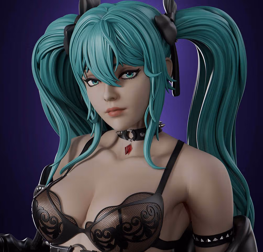Hatsune Miku Statue | Vocaloid Fan Art by Abe3D SFW,NSFW 3d printed statue,nsfw statue,Hatsune Miku statue,Vocaloid statue,3d printed figure,3d printed