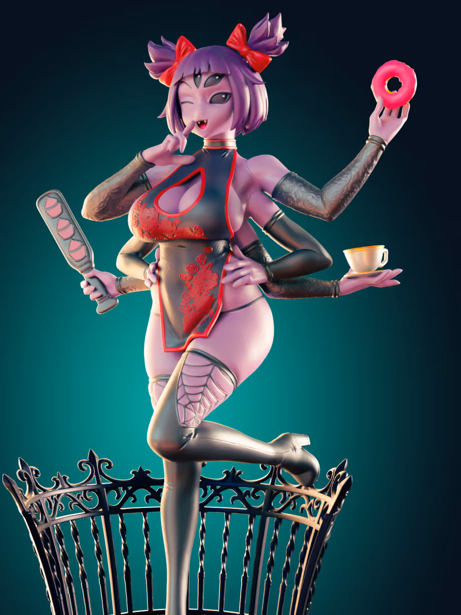 Estatua Muffet Spider Girl Furry | Monster Girl Fan art por Officer Rhu SFW,NSFW,Futa 3d printed statue,3d printed,3d printed figure,Muffet Spider Girl Statue,Monster Girl Statue,futa statue,futa figurines,futanari figurines,futanari statue,nsfw statue,furry statue