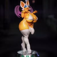 Statua Rouge Bikini Furry | Sonic the Hedgehog Fan art di Gatsu SFW,NSFW,Futa 3d printed statue,3d printed,nsfw statue,futa statue,Sonic the Hedgehog Statue,Rouge Bikini statue,futa figurines,futanari figurines,futanari statue,furry statue
