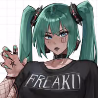Pegatina Goth Miku | Vocaloid Pegatina de vinilo SFW,NSFW nsfw sticker,sfw sticker,stickers,Goth Miku sticker,vocaloid sticker