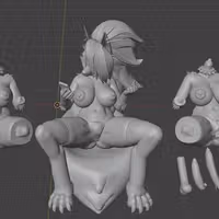 Loona NSFW Statue | Helluva Boss Fan Art by GeneralButa SFW,NSFW 3d printed statue,3d printed,nsfw statue,Loona Statue,3d printed figure,furry statue,Helluva Boss