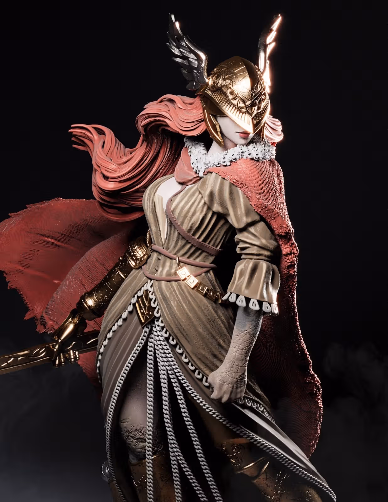 Malenia Statue | Elden Ring Fan Art by CA3dART SFW,NSFW 3d printed statue,3d printed,nsfw statue,3d printed figure,Malenia Statue,Elden Ring Statue