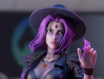 Raven Statue | DC Fan Art by 3Dmoonn SFW,NSFW 3d printed statue,3d printed,nsfw statue,3d printed figure,Raven Statue,DC Statue
