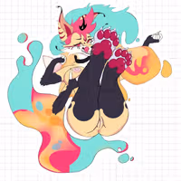 Beelzebub Sticker | Hazbin Hotel Vinyl Sticker NSFW Beelzebub sticker,Hazbin Hotel sticker,stickers,nsfw sticker,Furry sticker