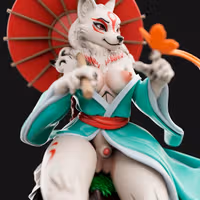 Amaterasu Wolf Girl Statue | Okami Fan Art by Anyonensfw SFW,NSFW,Futa 3d printed statue,3d printed,furry statue,Amaterasu Wolf,nsfw statue,futa statue,futa figurines,futanari figurines,futanari statue,3d printed figure